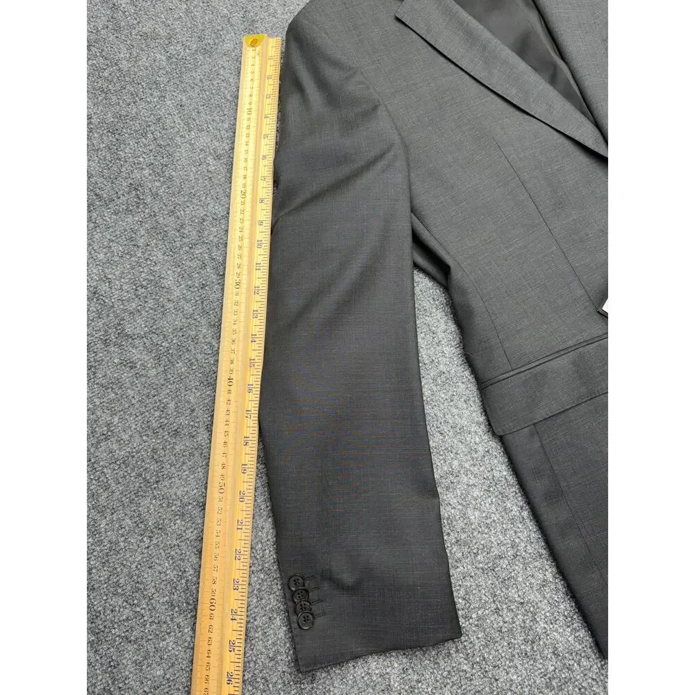 BOSS Hugo Boss Blazer 42R Gray 100% Virgin Wool Two Button NWT